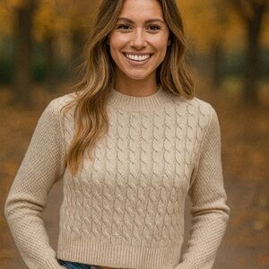 Oster Women's Classic Beige Knit Sweater